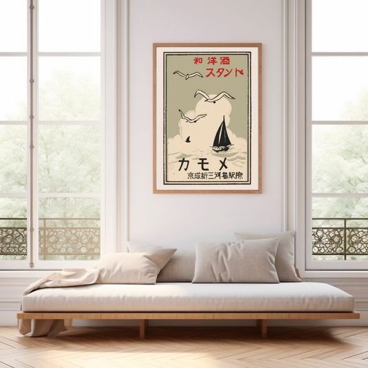 Seagulls - Vintage Japanese Art